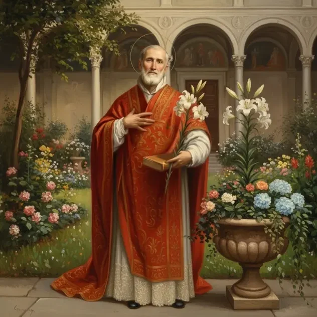 San Felipe Neri en un jardín